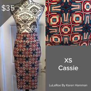 square pattern pencil skirt Cassie